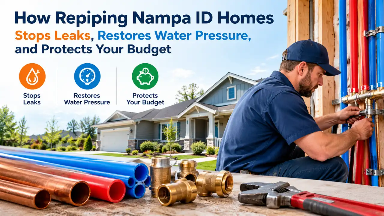 How Repiping Nampa ID Homes Stops Leaks, Restores Water Pressure, and Protects Your Budget